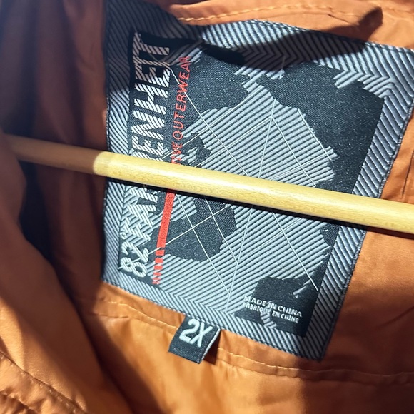 Women's Orange Quilted Coat - Picture 8 of 9